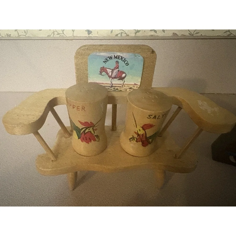 Vintage Salt & Pepper Shaker Lot 10 Sets Wood Glass Novelty Souvenir Collectible